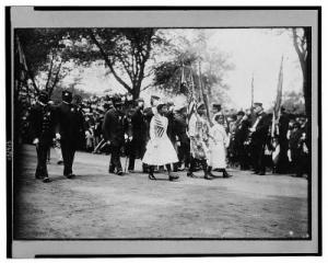 Negro G A R veterans parading